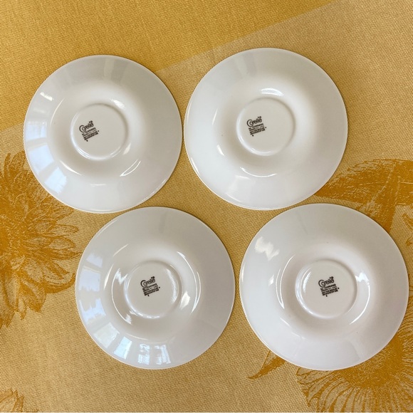 Vintage Pyrex Summer Impressions Cups with Corelle Saucers - 4 Sets - Picture 10 of 13